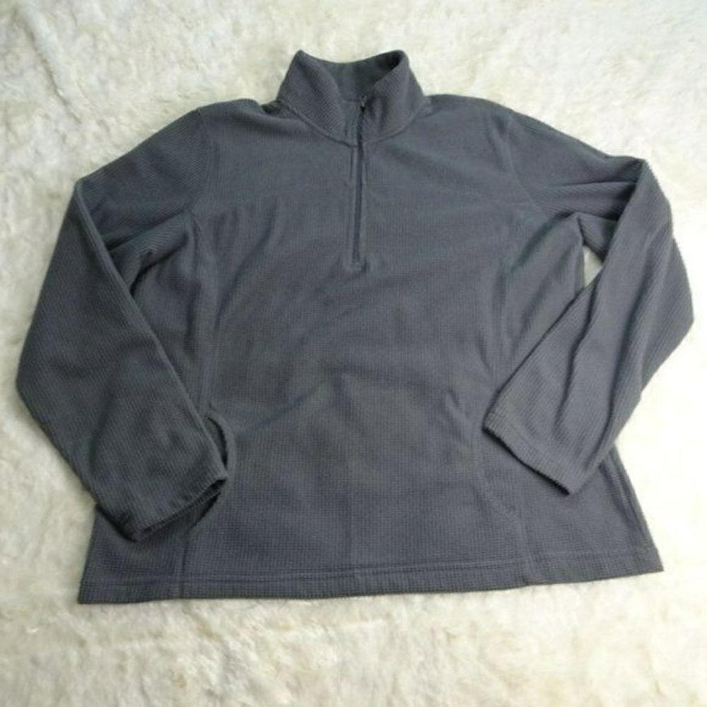 Tek Gear Black Thermal L/S Qtr Zip Pullover X-Large